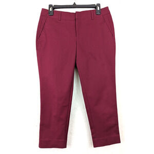 Gap sz 6P Pants slim crop low rise stretchy redish pink women 0348